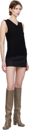 Fax Copy Express Black V-Neck Vest