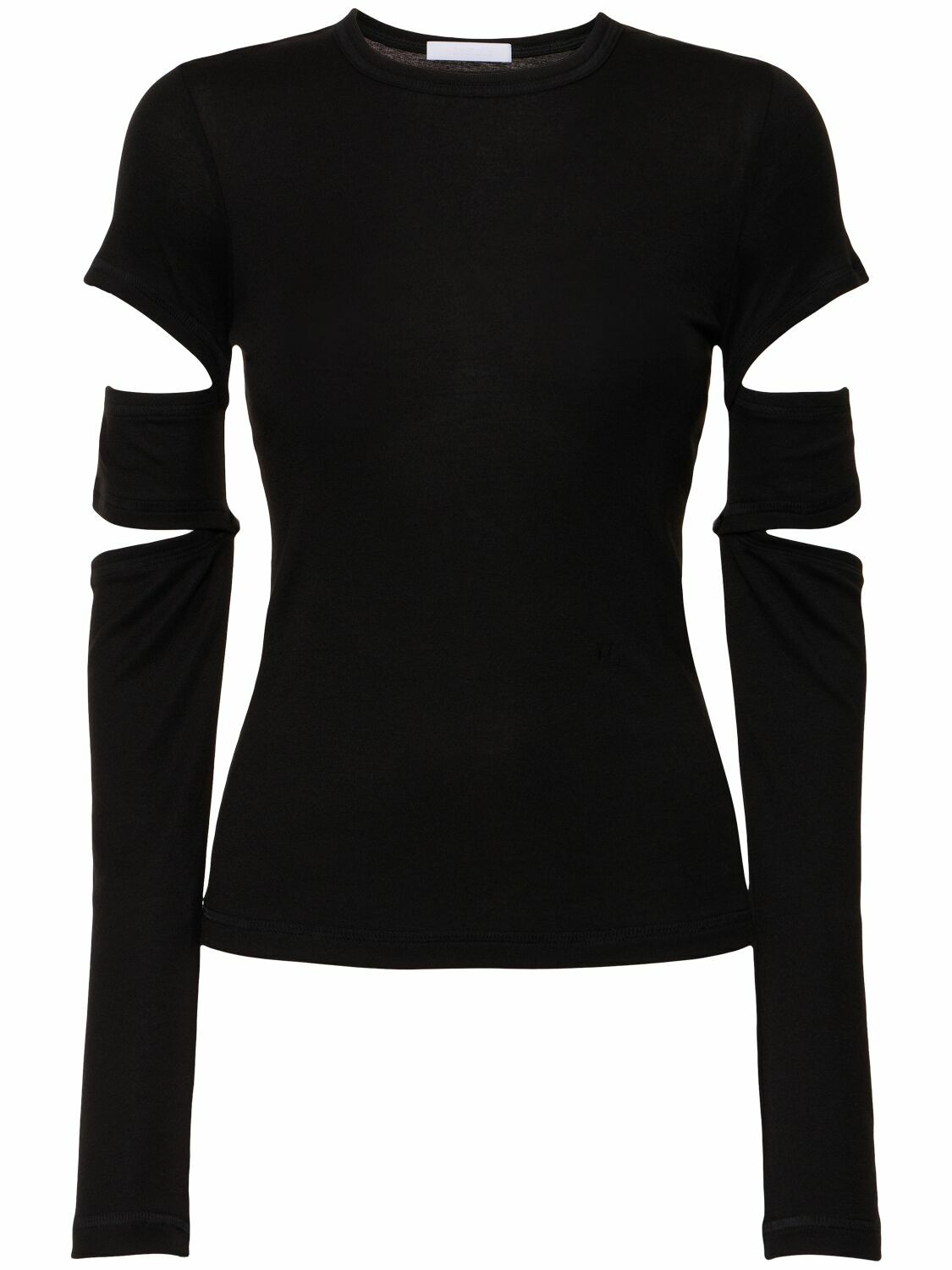 HELMUT LANG Slash Cut Out Long Sleeve Top Helmut Lang