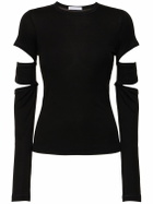 HELMUT LANG Slash Cut Out Long Sleeve Top
