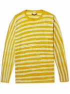 Post-Imperial - Ijebu Tie-Dyed Striped Cotton-Jersey T-Shirt - Yellow
