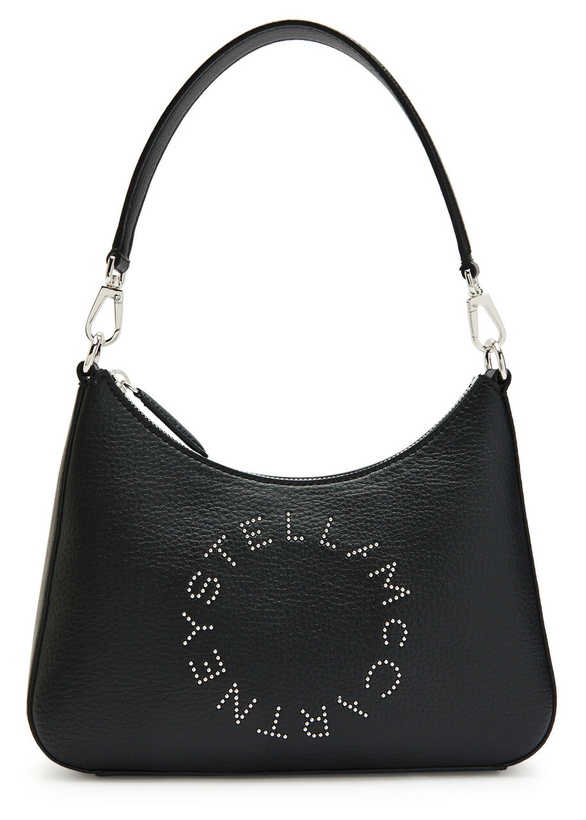 Photo: Stella Mccartney Studded-logo Faux Leather Shoulder bag - Black - One Size