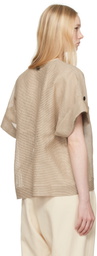 ISSEY MIYAKE Tan Papyrus T-shirt