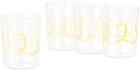 NIKO JUNE Yellow Soft Serve Drinking Glass Set, 4 pcs