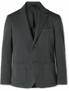 Sunspel - Unstructured Garment-Dyed Cotton and Linen-Blend Blazer - Gray