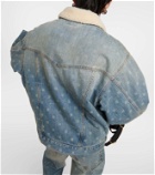 Givenchy 4G fleece-trimmed denim jacket