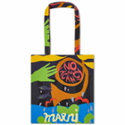 Marni X No Vacancy Inn Flat Tote Bag in Neptune