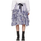 Roberts | Wood Purple Sheer Silk Ruffle Skirt