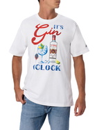 MC2 Saint Barth Man Cotton T-shirt With Its Gin Oclock Placed Print