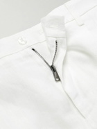 Dolce&Gabbana - Straight-Leg Pleated Linen Trousers - White