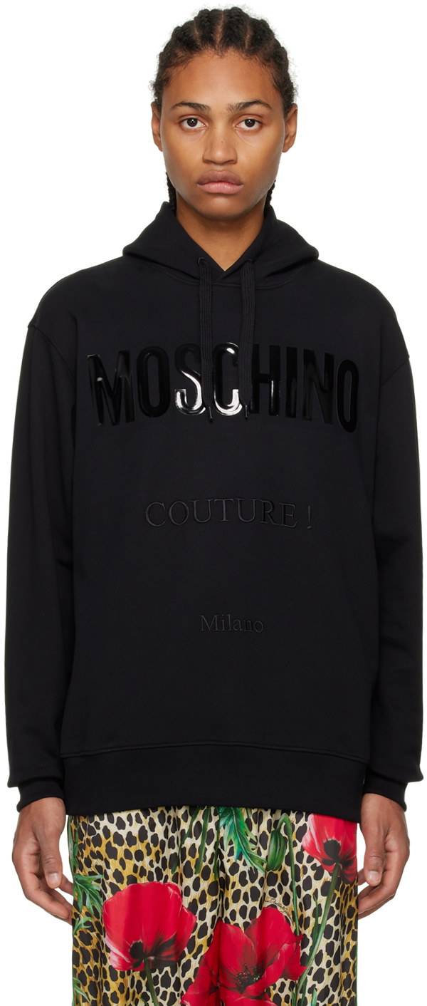 Moschino black hoodie on sale