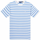 Polo Ralph Lauren Men's Stripe T-Shirt in Summer Blue/White