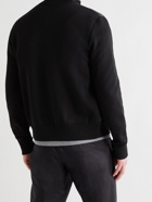 MONCLER - Slim-Fit Panelled Cotton-Blend and Quilted Shell Down Zip-Up Cardigan - Black