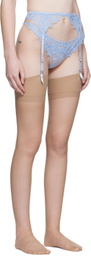 Fleur du Mal Blue Lily Garter Belt