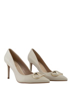 TwinSet Leather Pumps With Oval-t Logo
