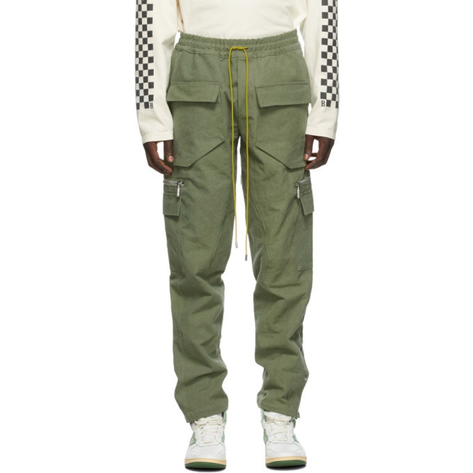 Photo: Rhude Green Canvas Cargo Pants