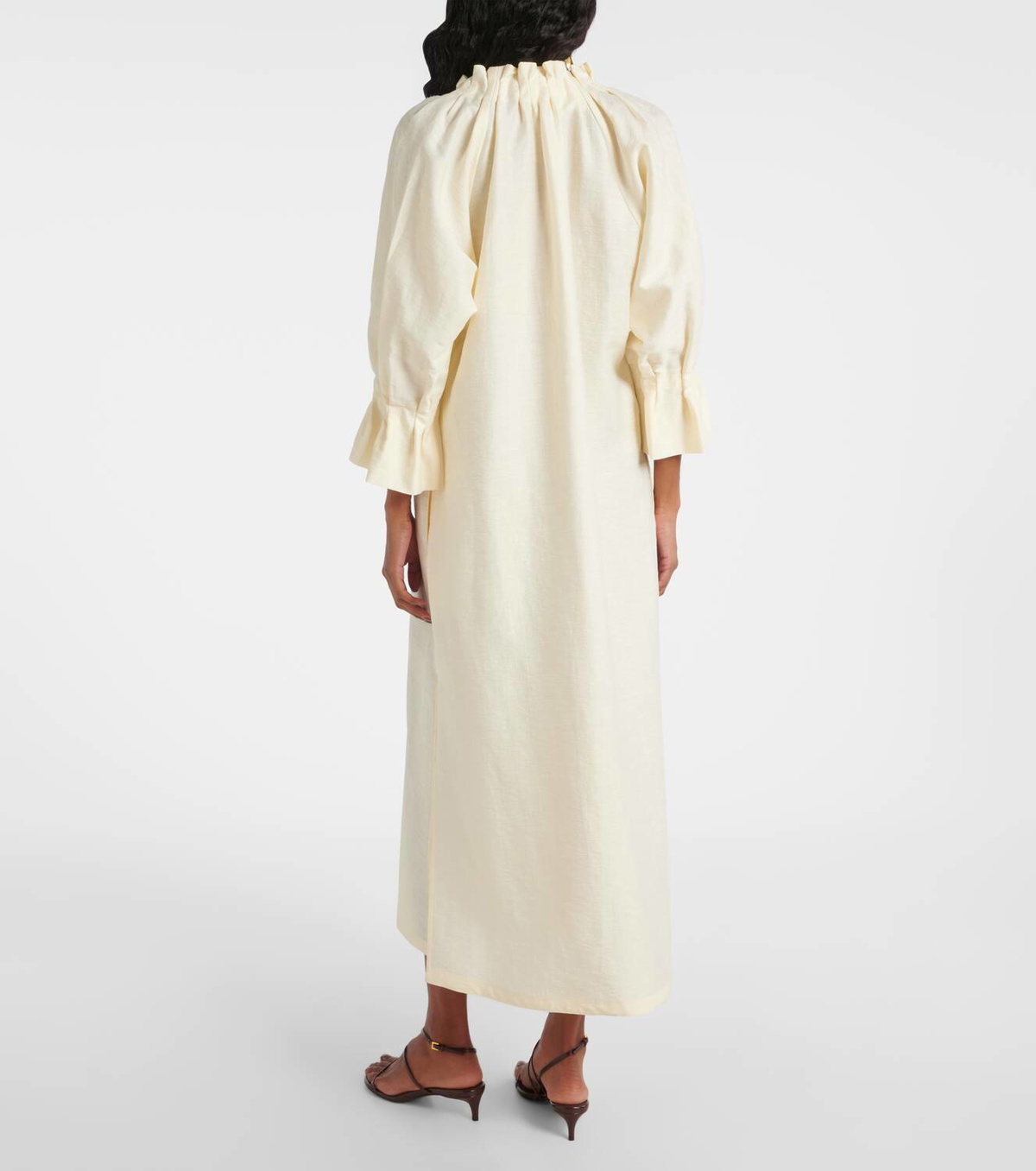 MaxMara ジェネ リネン シルク ブレンド ロング ドレス JENE 三越伊勢丹 | Max Mara/マックスマーラ通販 | [ジェネ] リネン