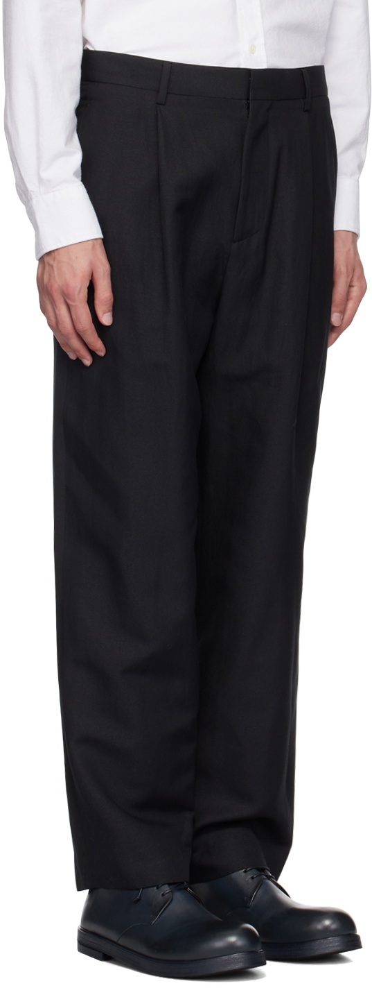 ATON Black Wide Leg Pants