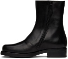 Our Legacy Black Leather Camion Ankle Boots
