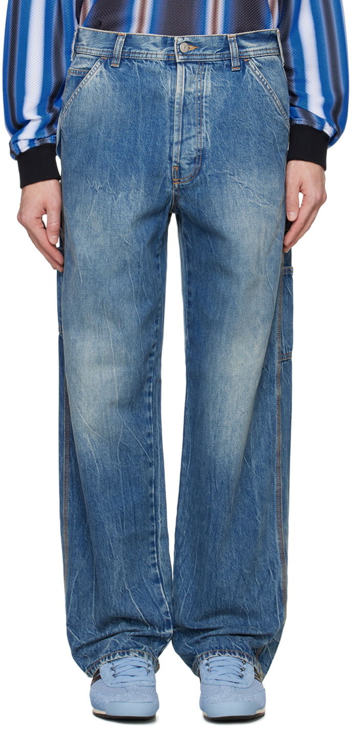 le PÈRE Blue Straight Jeans
