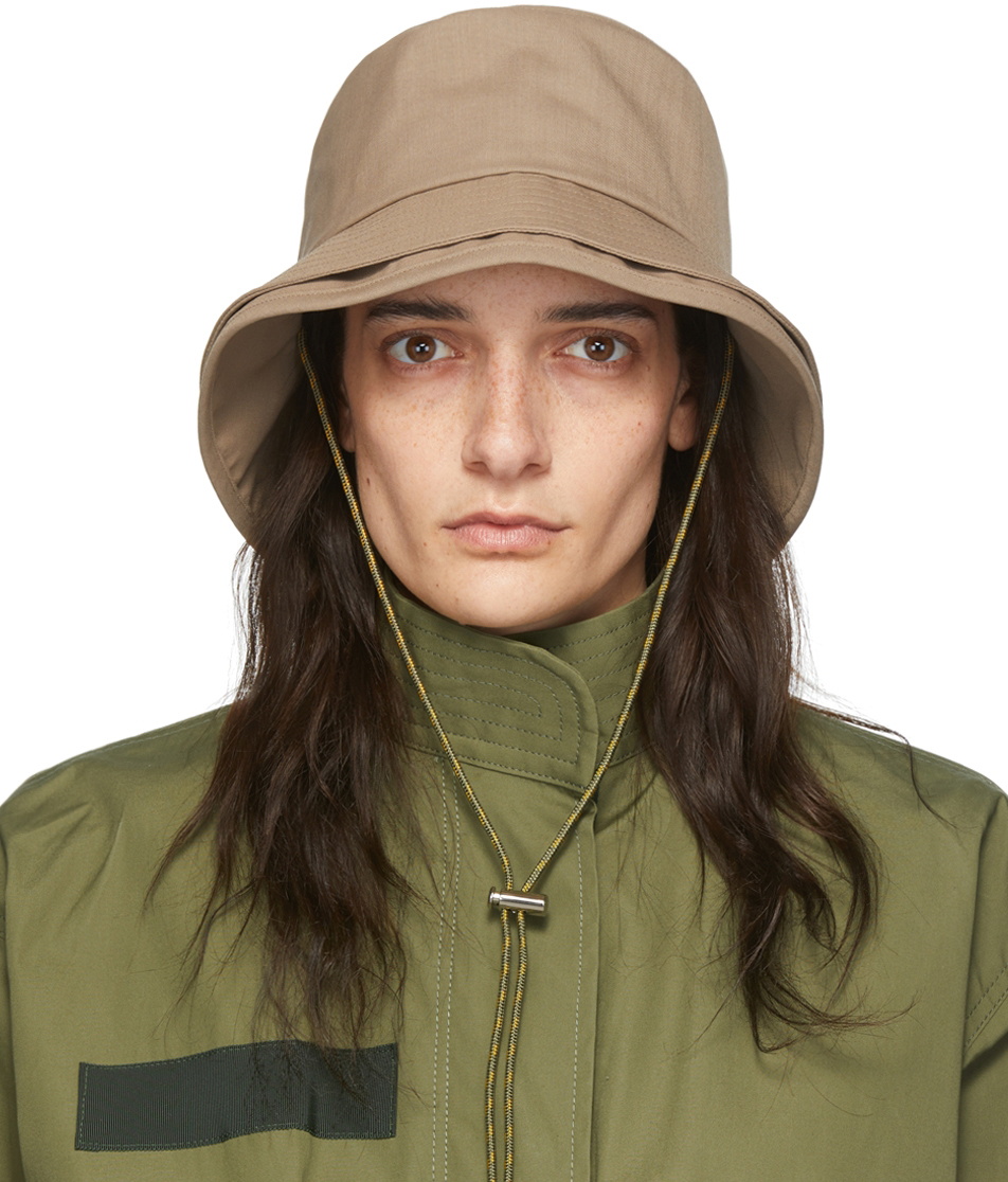 Photo: sacai Beige Wool Bucket Hat