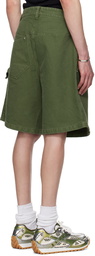 JW Anderson Green Twisted Workwear Shorts