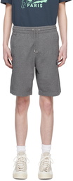 Maison Kitsuné Gray Bold Fox Head Shorts