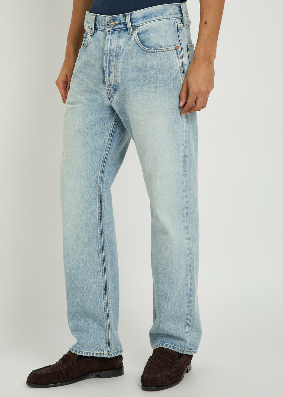 Saint Laurent Loose Straight-leg Jeans Blue