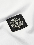 Stone Island - Logo-Appliquéd Stretch-Cotton Piqué Polo Shirt - White