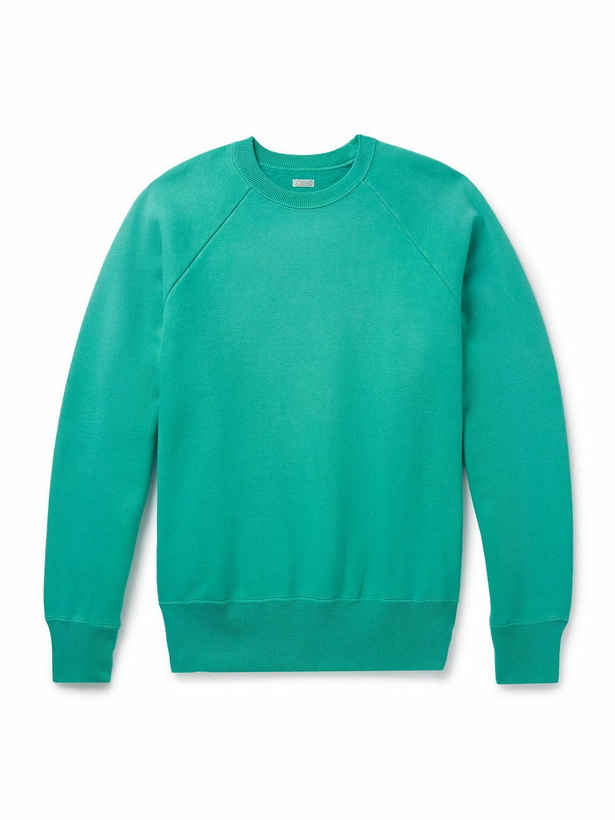 Photo: A.PRESSE - Vintage Cotton-Jersey Sweatshirt - Blue