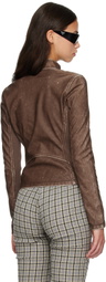 Diesel Brown Biker Jacket