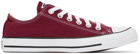 Converse Burgundy Chuck Taylor All Star Low Sneakers