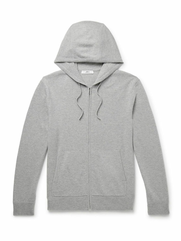 Photo: Mr P. - Merino Wool and Cashmere-Blend Zip-Up Hoodie - Gray