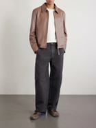 LOEWE - Reversible Leather Zip-Up Jacket - Brown