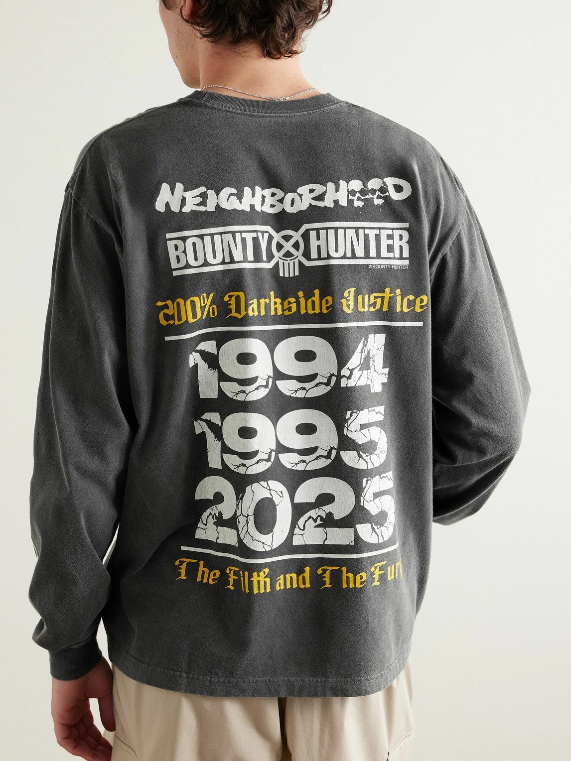 Neighborhood - Bounty Hunter Printed Cotton-Jersey T-Shirt - Black