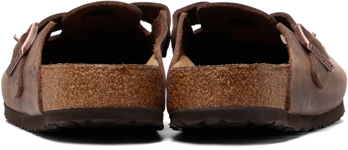 Birkenstock Brown Regular Boston Soft Footbed Slip-on Loafers