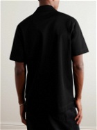 Givenchy - Logo-Print Cotton-Piqué Half-Zip Polo Shirt - Black