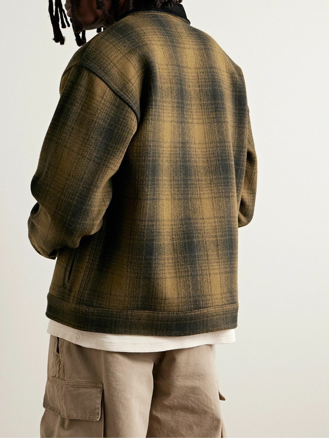 Randy's Garments - Station Corduroy-Trimmed Wool-Blend Jacket - Brown