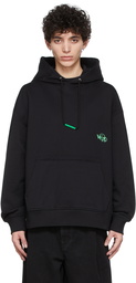 Wooyoungmi Black Glow-In-The-Dark Logo Hoodie