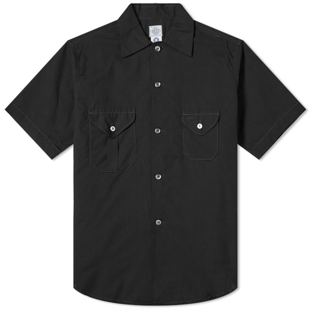 Louis Vuitton Monogram Short-sleeved Chambray Shirt Indigo. Size M0