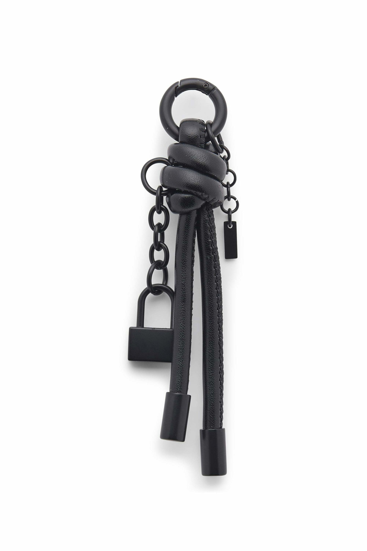 Diesel Metal keyring/charm with Diesel padlock detail - Charms and Keyrings Mens in Black
