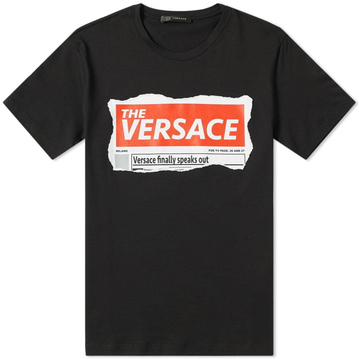Photo: Versace Newspaper Logo Tee