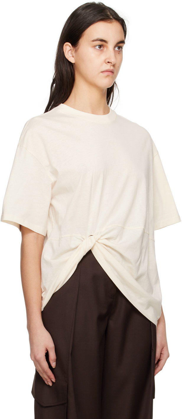 DRAE Off-White Twist T-Shirt