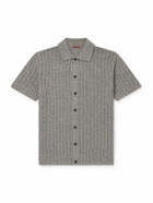 Barena - Ribbed Linen and Cotton-Blend Polo Shirt - Gray