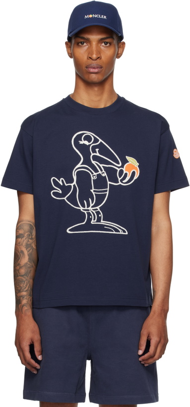 Photo: Moncler Genius Moncler x Gilga Farm Navy Short Sleeve T-shirt