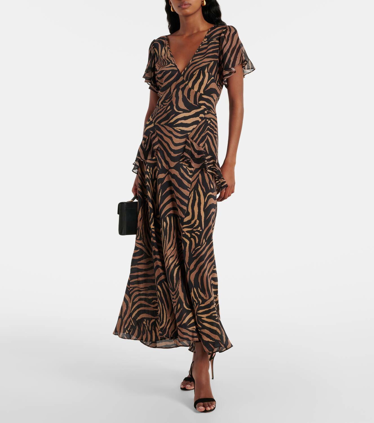 Rixo Evie printed silk midi dress Rixo