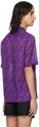 Dries Van Noten Purple Graphic Shirt