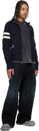 MISBHV Navy Zuma Zip Up Sweater