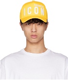 Dsquared2 Yellow 'Be Icon' Baseball Cap