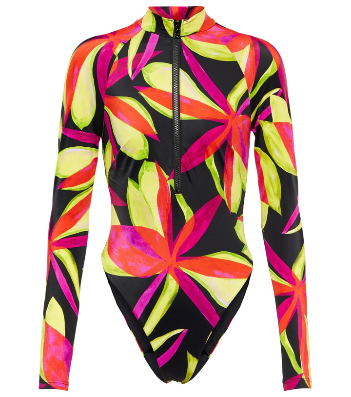 Photo: Louisa Ballou - Floral-print zip-neck rashsuit