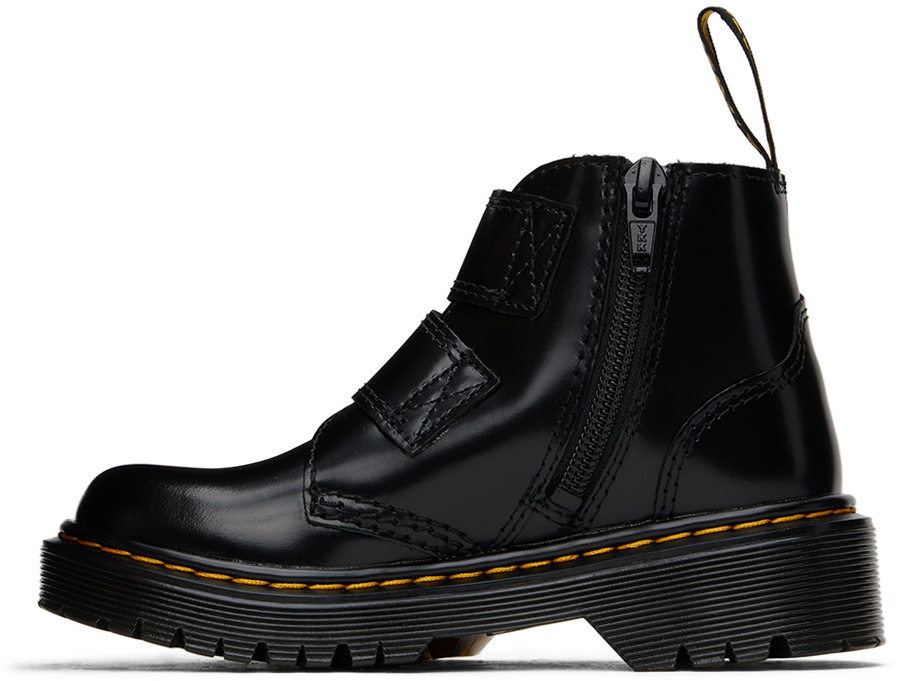 Junior Devon Bex Leather Ankle Boots in Black